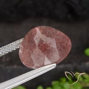 Quartz fraise Rose naturelle Tour, 4.89 ct, Translucide
