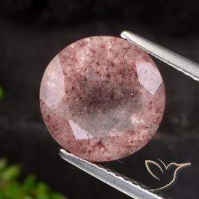 Quartz Fraise Rose foncé naturelle Tour, 4.28 ct, Translucide