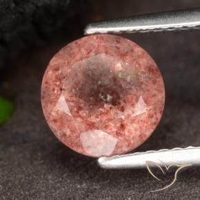 Quartz Fraise Rose framboise naturelle Tour, 1.96 ct, Translucide