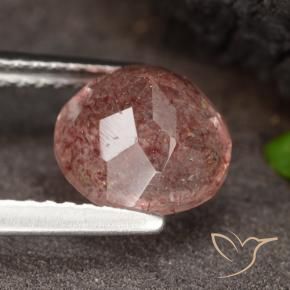 Quartz Fraise Rose framboise naturelle Tour, 1.96 ct, Translucide