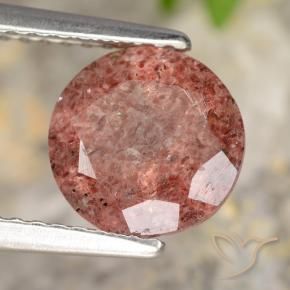 Quartz fraise Rose moyen naturelle Tour, 1.76 ct, Translucide