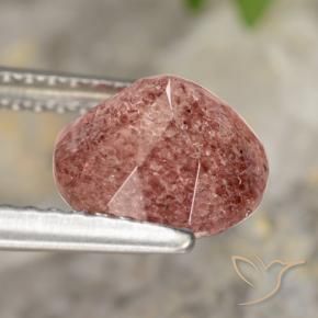 Quartz fraise Rose moyen naturelle Tour, 1.76 ct, Translucide
