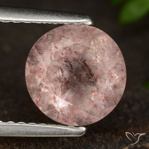 Quartz Fraise Rose terreux naturelle Tour, 1.97 ct, Translucide