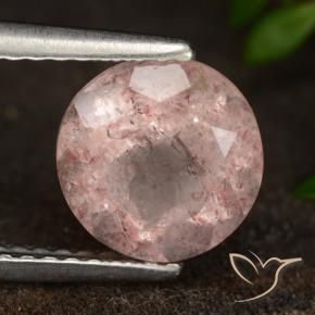 Quartz Fraise Rose terreux naturelle Tour, 1.97 ct, Translucide