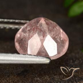 Quartz Fraise Rose terreux naturelle Tour, 1.97 ct, Translucide