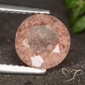 Quartz fraise Orange rose naturelle Tour, 1.75 ct, Translucide