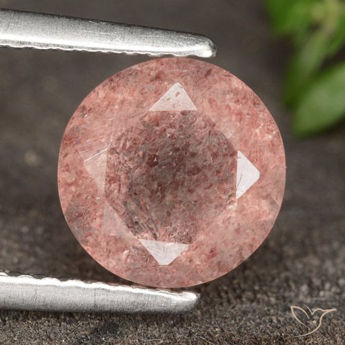 1.83ct Naturel Rose rose profond Quartz fraise, Tour, Translucide