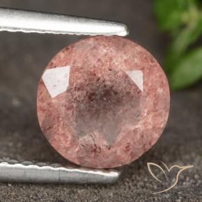 Quartz fraise Rose rose profond naturelle Tour, 1.83 ct, Translucide