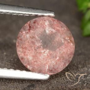 Quartz fraise Rose terreux naturelle Tour, 1.73 ct, Translucide