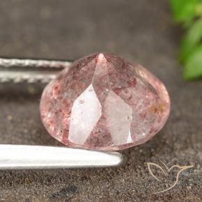 Quartz fraise Rose terreux naturelle Tour, 1.73 ct, Translucide