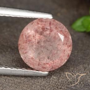 Quartz fraise Rose moyen naturelle Tour, 1.70 ct, Translucide