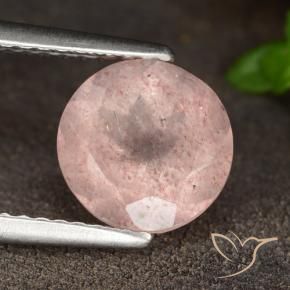 Quartz Fraise Flamant rose naturelle Tour, 1.93 ct, Translucide