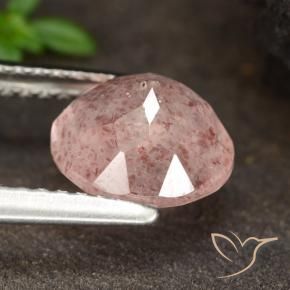 Quartz fraise Rose terreux naturelle Tour, 1.78 ct, Translucide