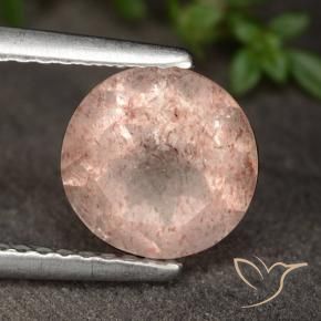 Quartz Fraise Rose moyen-léger naturelle Tour, 1.72 ct, Translucide