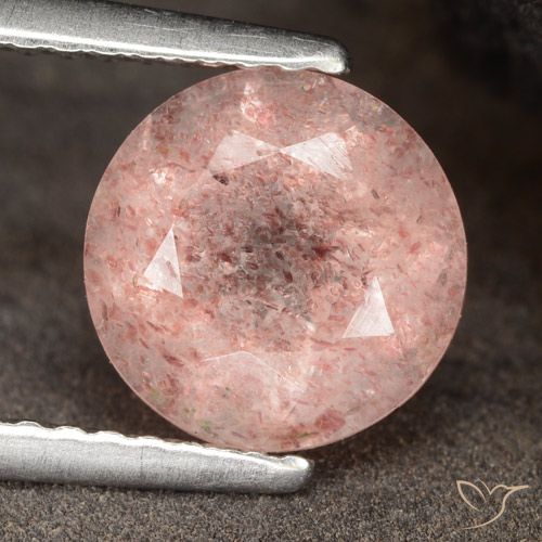 Quartz Fraise Flamant rose naturelle Tour, 1.88 ct, Translucide