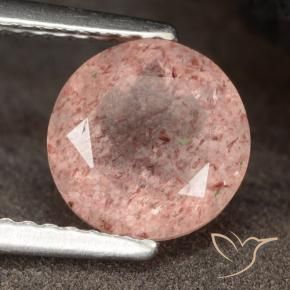 Quartz fraise Rose terreux naturelle Tour, 1.98 ct, Translucide