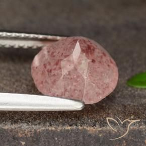 Quartz fraise Rose léger naturelle Tour, 1.72 ct, Translucide
