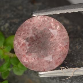 Quartz Fraise Rose léger naturelle Tour, 1.77 ct, Translucide