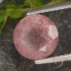 Quartz fraise Rose naturelle Tour, 1.72 ct, Translucide