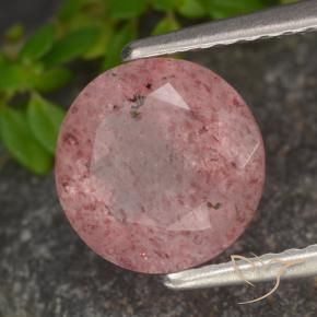 Quartz fraise Rose naturelle Tour, 1.64 ct, Translucide