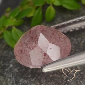 Quartz fraise Rose naturelle Tour, 1.64 ct, Translucide
