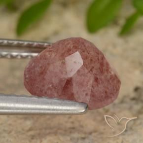 Quartz fraise Rose naturelle Tour, 1.81 ct, Translucide