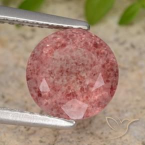 Quartz fraise Rose moyen naturelle Tour, 1.76 ct, Translucide