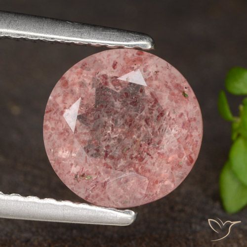 Quartz Fraise Rose léger naturelle Tour, 1.69 ct, Translucide