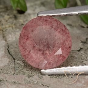 Quartz Fraise Rose moyen naturelle Tour, 1.89 ct, Translucide