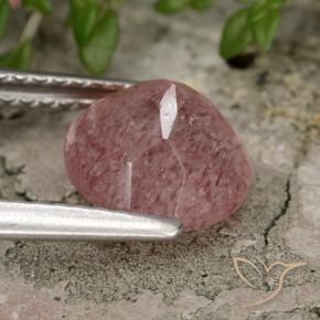 Quartz Fraise Rose moyen naturelle Tour, 1.89 ct, Translucide