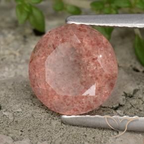 Quartz fraise Rose foncé naturelle Tour, 1.76 ct, Translucide