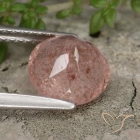 Quartz fraise Rose foncé naturelle Tour, 1.76 ct, Translucide