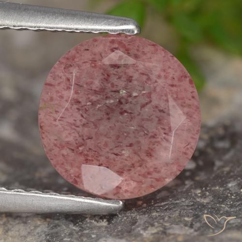 1.75ct Naturel Ton rose Quartz Fraise, Tour, Translucide