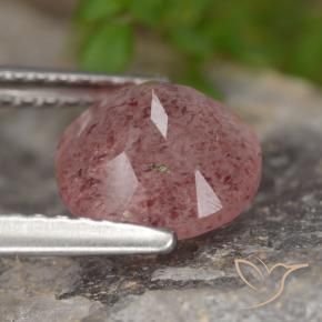 Quartz fraise Ton rose naturelle Tour, 1.75 ct, Translucide