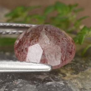 Quartz fraise Rose moyen naturelle Coupe roude, 1.67 ct, Translucide