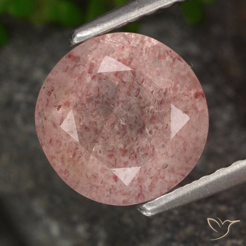 Quartz Fraise Rose foncé naturelle Tour, 1.83 ct, Translucide