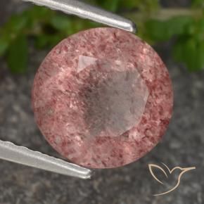 Quartz fraise Rose moyen naturelle Tour, 1.74 ct, Translucide