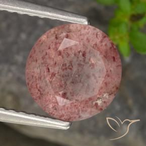 Quartz Fraise Rose naturelle Tour, 1.78 ct, Translucide