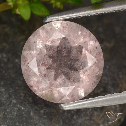 Quartz Fraise Rose léger naturelle Tour, 1.65 ct, Translucide