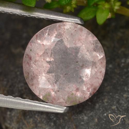 Quartz Fraise Rose léger naturelle Tour, 1.65 ct, Translucide