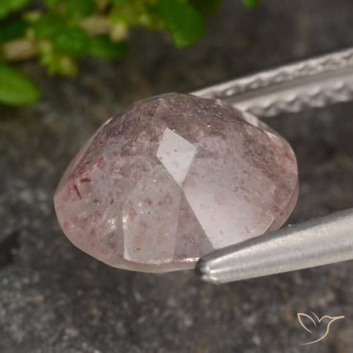 Quartz Fraise Rose léger naturelle Tour, 1.65 ct, Translucide