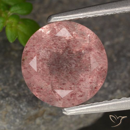 Quartz Fraise Rose moyen naturelle Tour, 1.88 ct, Translucide