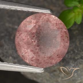 Quartz Fraise Rose moyen naturelle Tour, 1.88 ct, Translucide