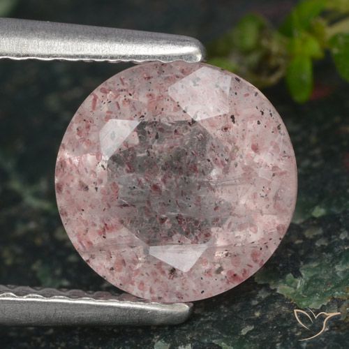 1.56ct Naturel Rose clair Quartz fraise, Tour, Translucide