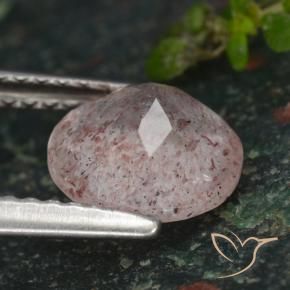 Quartz fraise Rose clair naturelle Tour, 1.56 ct, Translucide