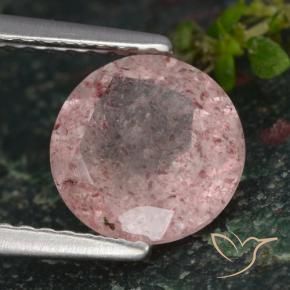 Quartz fraise Rose clair naturelle Tour, 1.70 ct, Translucide