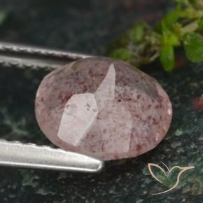 Quartz fraise Rose clair naturelle Tour, 1.70 ct, Translucide