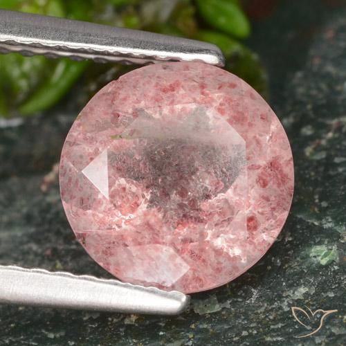 Quartz fraise Rose clair naturelle Tour, 1.62 ct, Translucide