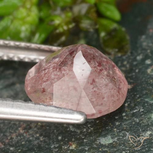 Quartz fraise Rose clair naturelle Tour, 1.62 ct, Translucide