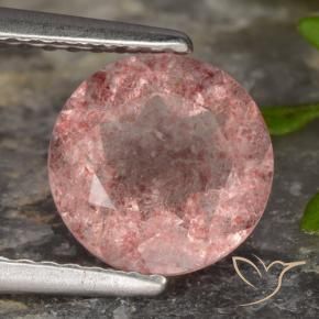 Quartz fraise Rose moyen naturelle Tour, 1.81 ct, Translucide